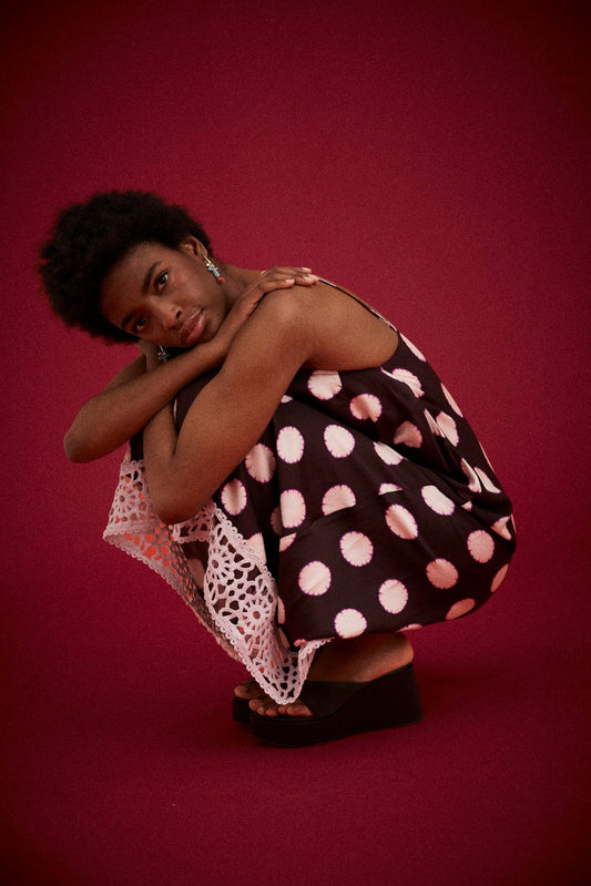 KINGA CSILLA - Bowie Spot Sia Slip Dress