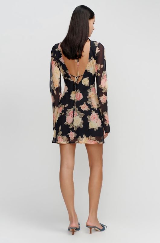 Ownley - Martini Mini Dress- Vintage Roses