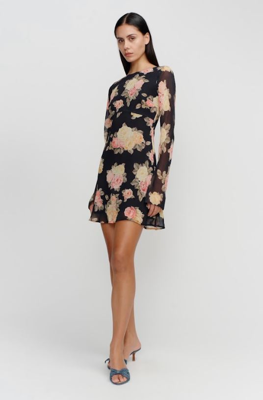 Ownley - Martini Mini Dress- Vintage Roses