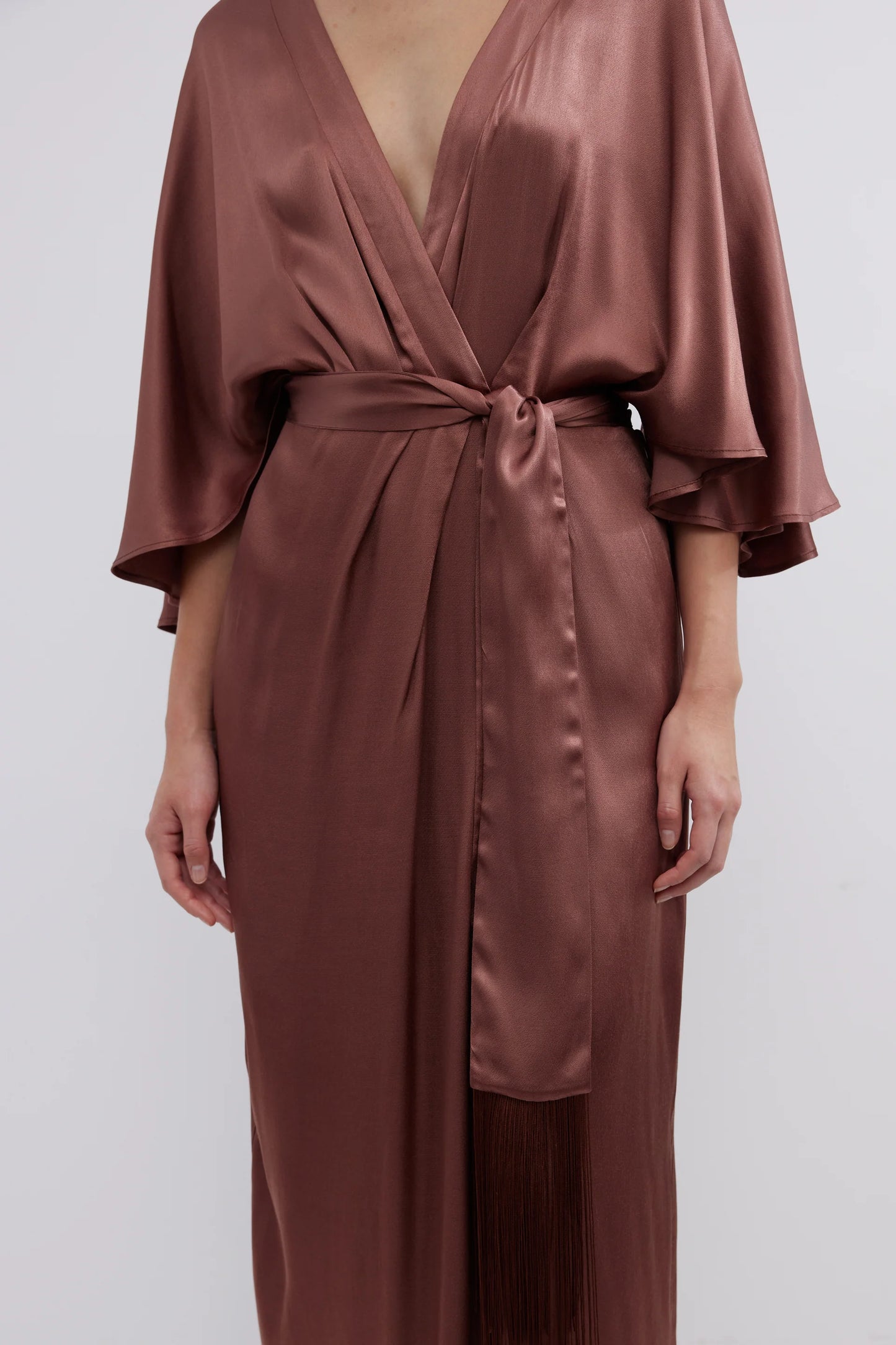 Pasduchas - Moda Choc Berry Mock Wrap Mid **FINAL SALE NO RETURNS**