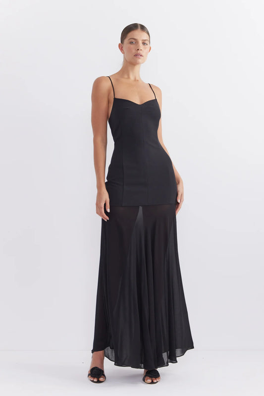Pasduchas- Harriette Black Sheer Maxi
