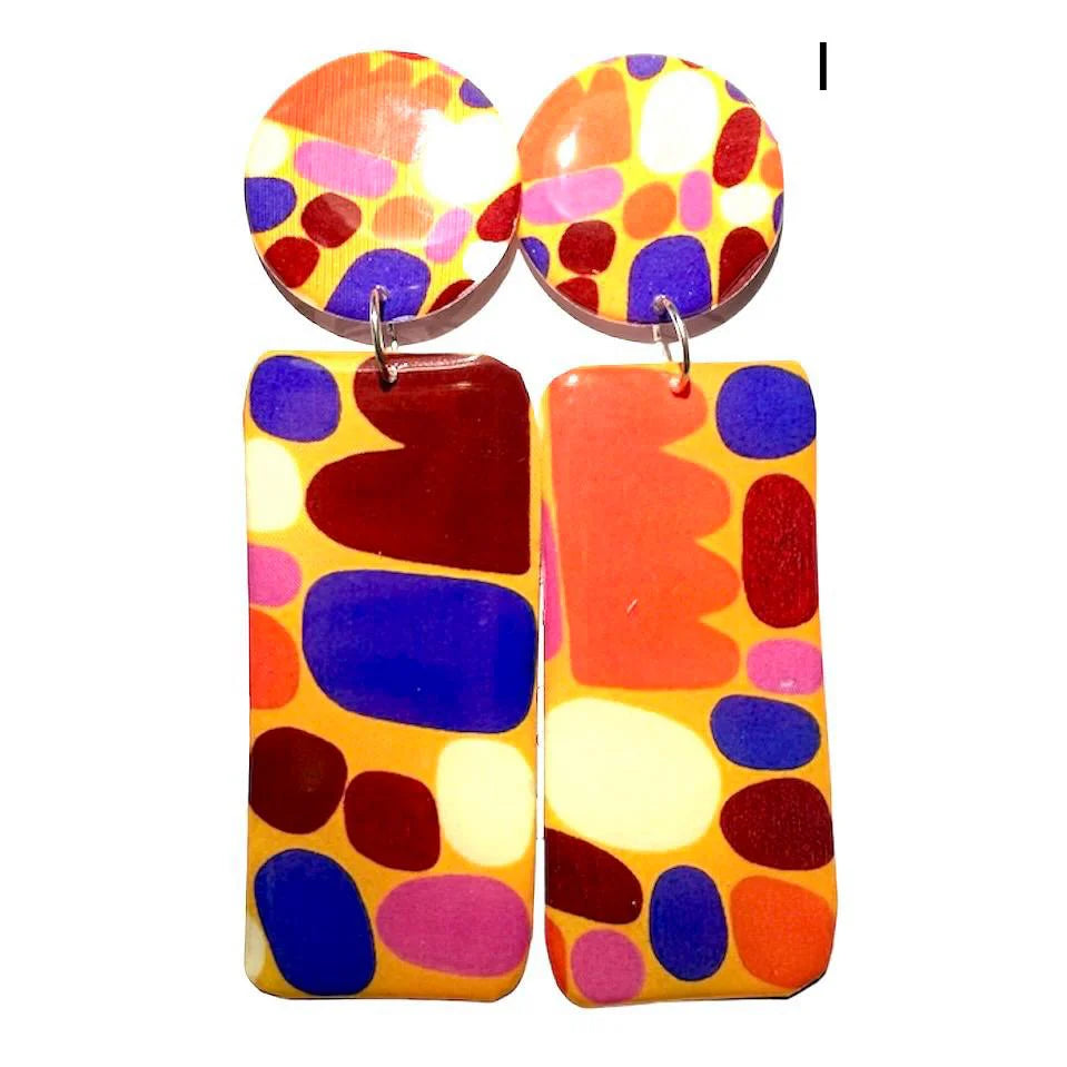 Ikuntji - Puli Puli Resin Earrings - X-Large Drop