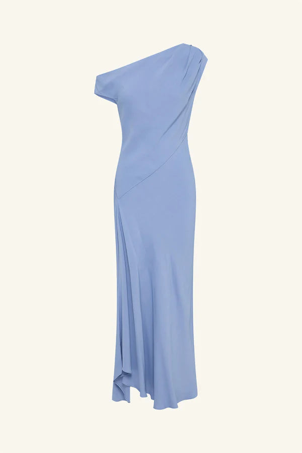 Shona Joy - Rio asymmetrical draped midi dress - cornflower blue