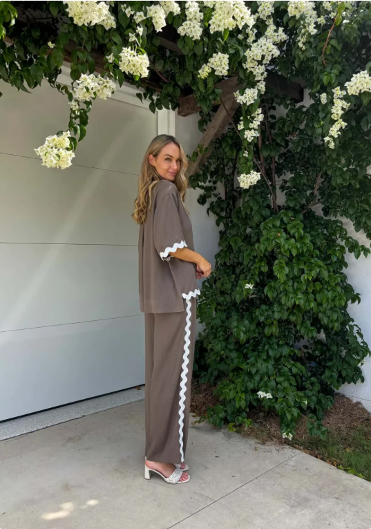 MYLIK - Tanah Ric Rac Pants - Cocoa