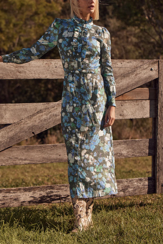 ZOE KRATZMANN - graduate dress - forest blur