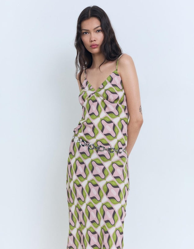 M.N.G - Cosmo Abstract Printed Midi Dress