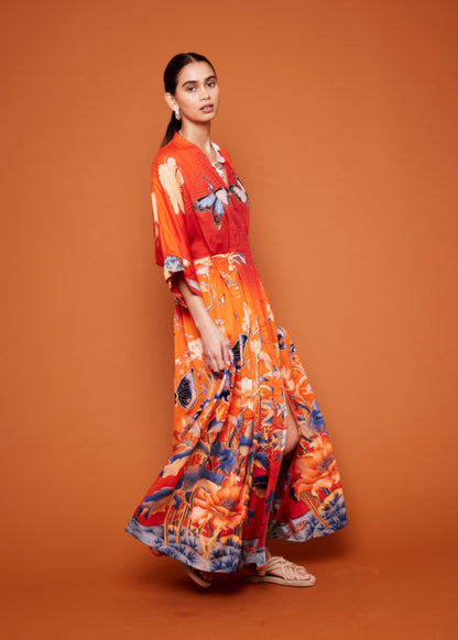 Kinga Csilla - Pagoda Garden Peach Gown