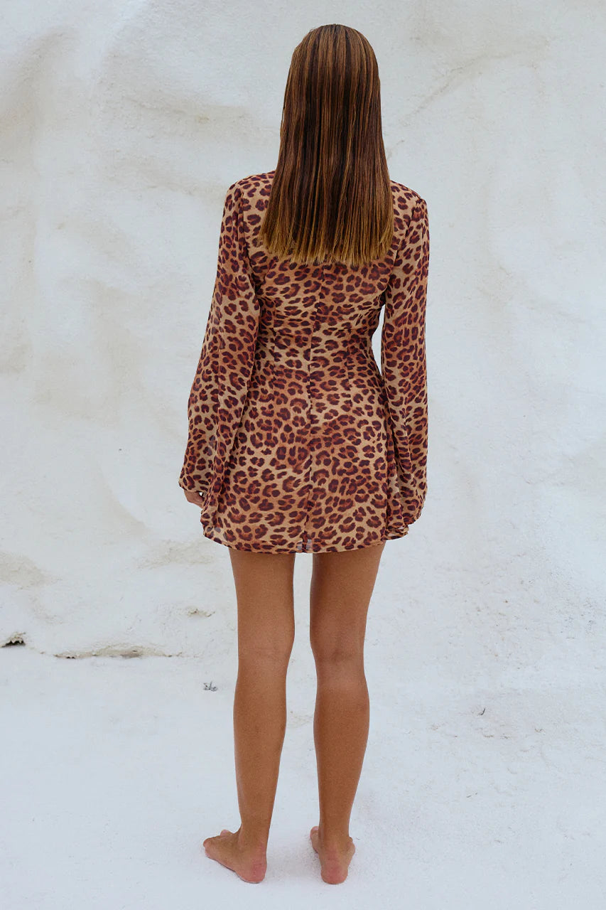 Runway - ANURA MINI DRESS - LEOPARD PRINT