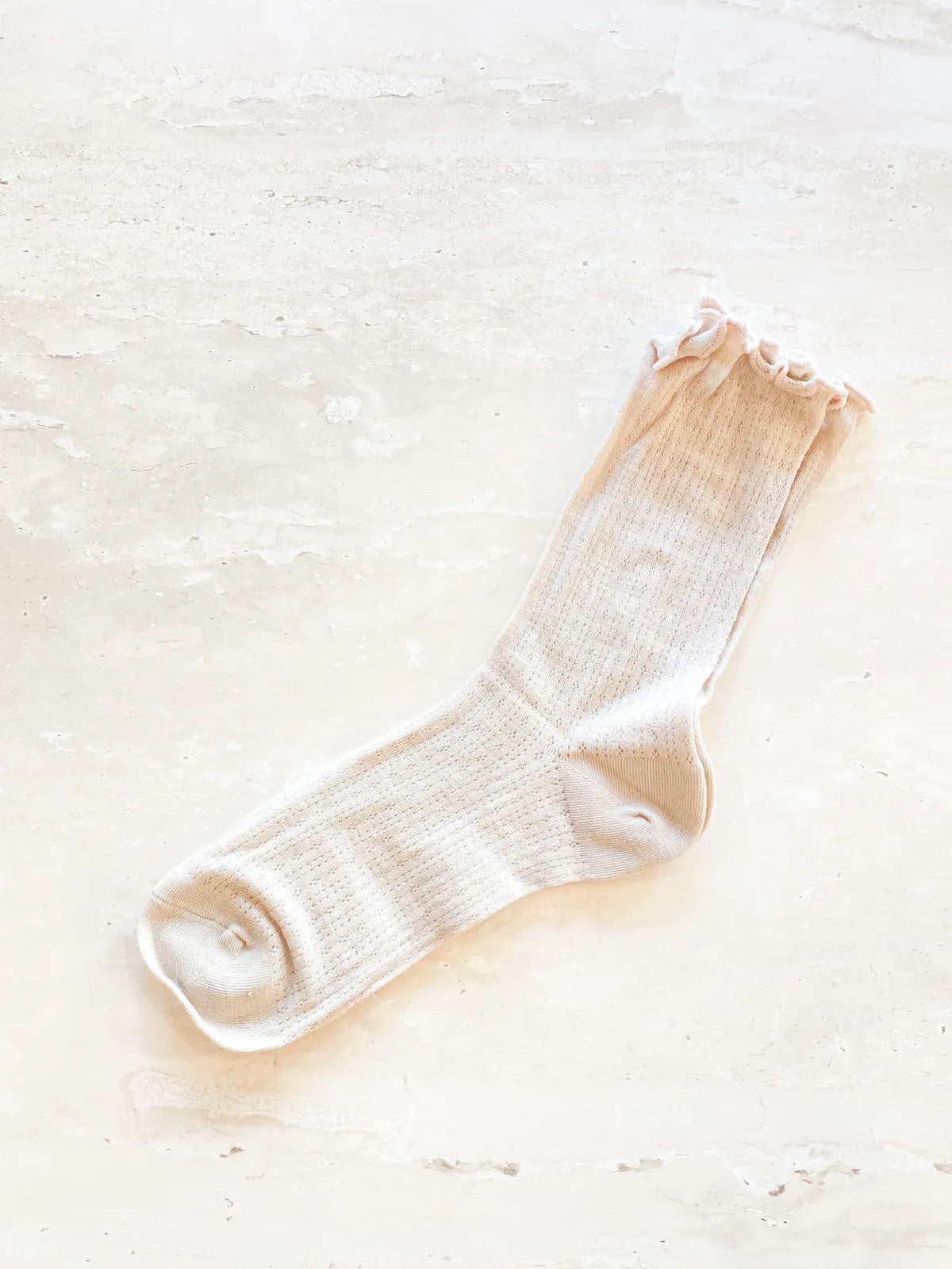 Angels Whisper - Marshmallow Frill Mesh Socks