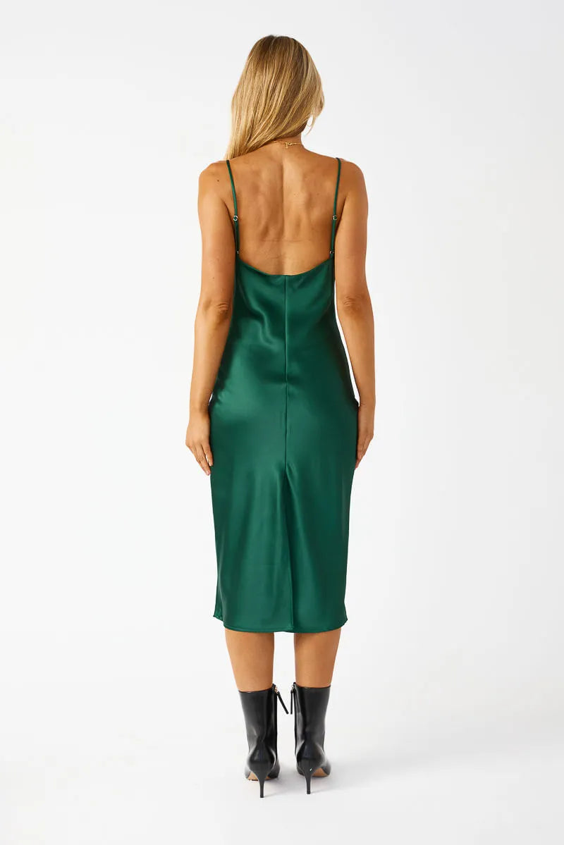 Slide Show - COWL NECK SLIP DRESS