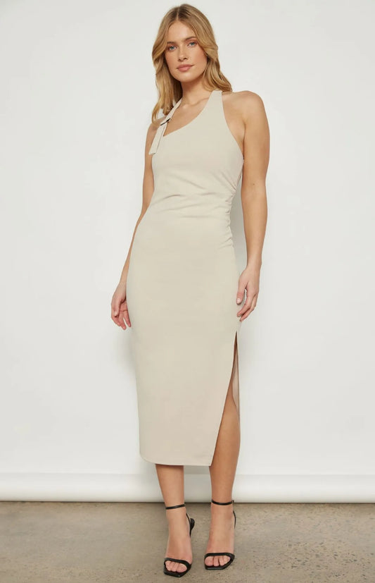 Winnie & Co - Halter Neckline Midi Dress