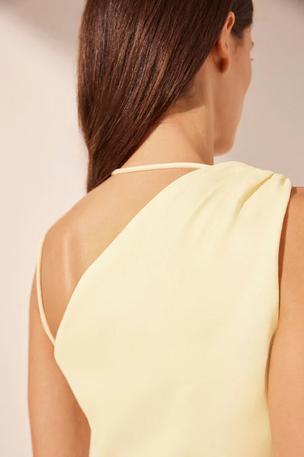 shona joy lani asymmetrical gathered midi dress Shona Joy - Lani Asymmetrical Gathered Maxi Dress - Cinnamon
