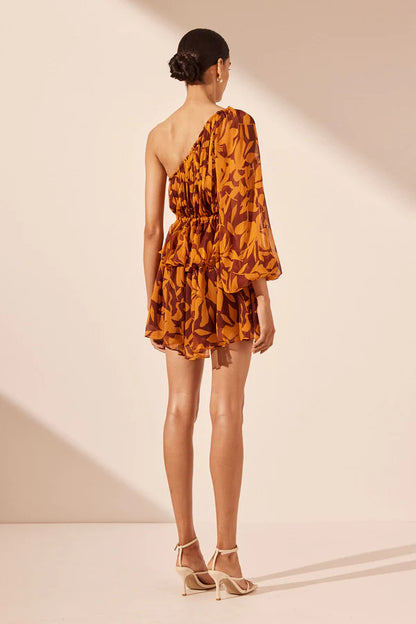 Shona Joy - Natalina One Shoulder Tiered Mini Dress