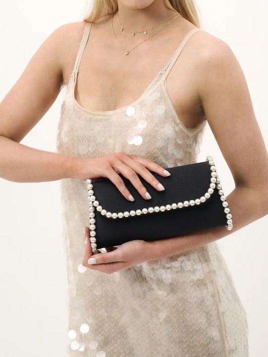 Angels Whisper - Yvette Pearl Trim Clutch