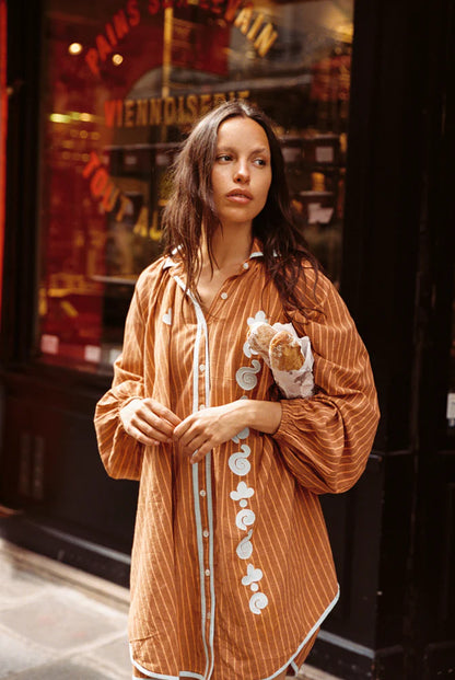 Kinga Scilla - BELLO SWIRL CUPIO SHIRT DRESS