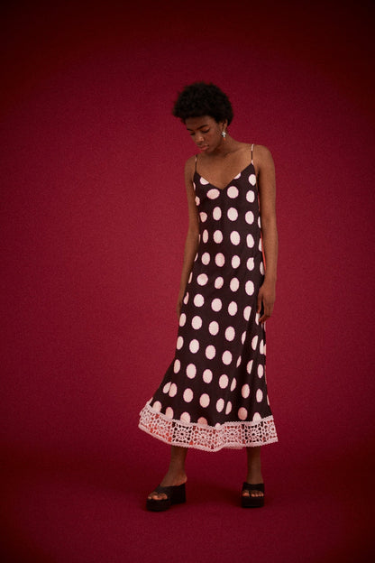 KINGA CSILLA - Bowie Spot Sia Slip Dress