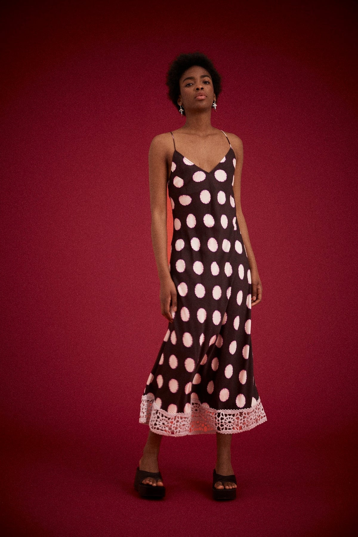 KINGA CSILLA - Bowie Spot Sia Slip Dress