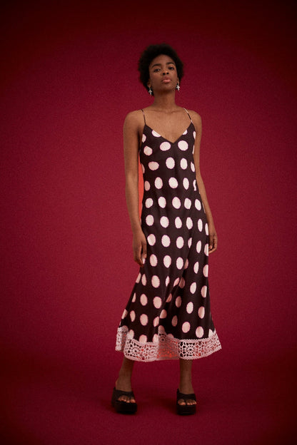 KINGA CSILLA - Bowie Spot Sia Slip Dress