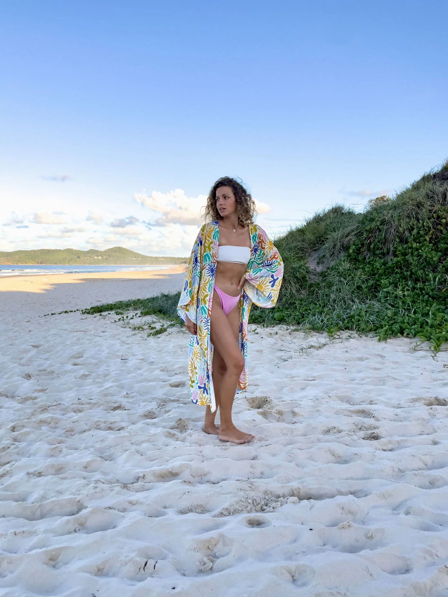 Nakoa the label - Ayla Maxi Kimono - Sunset Palms