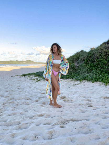 Nakoa the label - Ayla Maxi Kimono - Sunset Palms