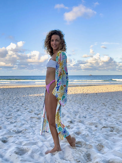 Nakoa the label - Ayla Maxi Kimono - Sunset Palms