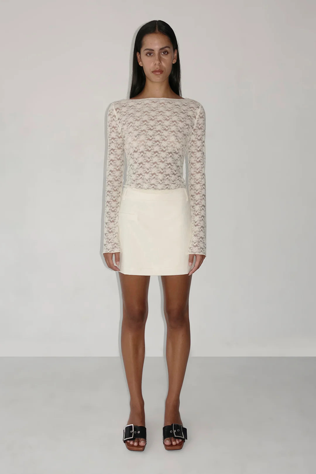 Ownley  _ Maggie Lace Top Ivory