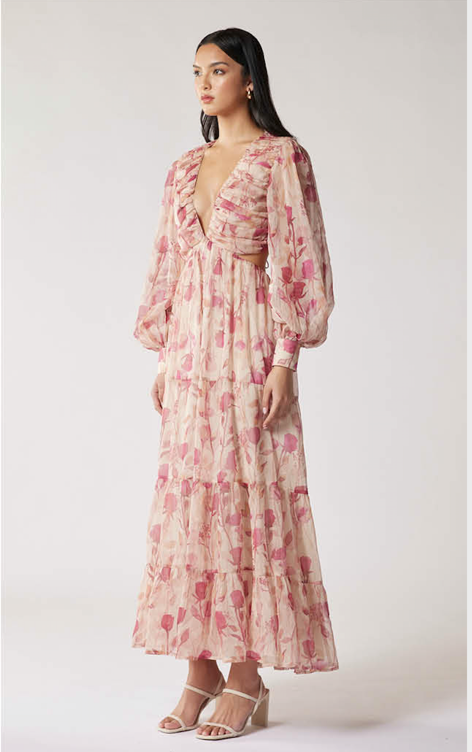 MVN - Floraison Maxi Dress Pink