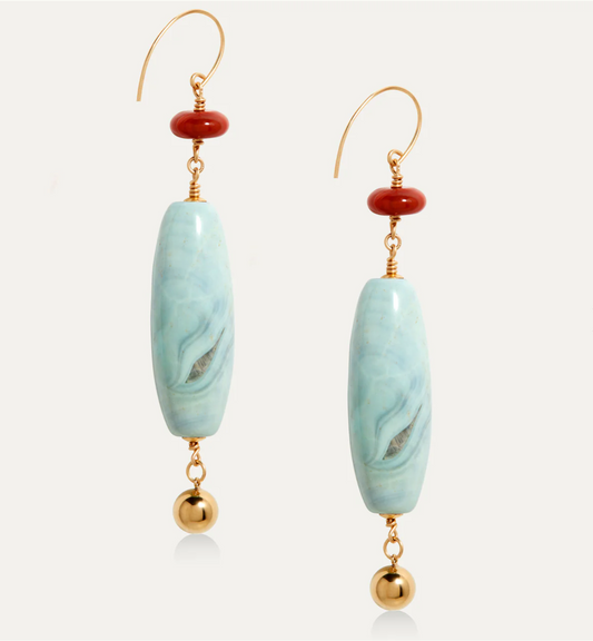 Petite Grand - Zaria Earrings - Gold /Agate