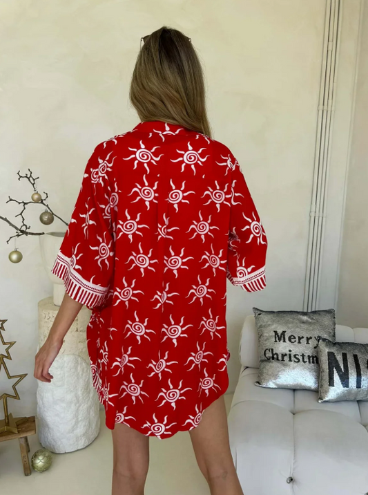 MYLIK - Aria Shirt - Mykonos Red