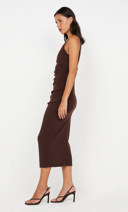 Bec & Bridge - Karina Midi Dress in Dark Chocolate