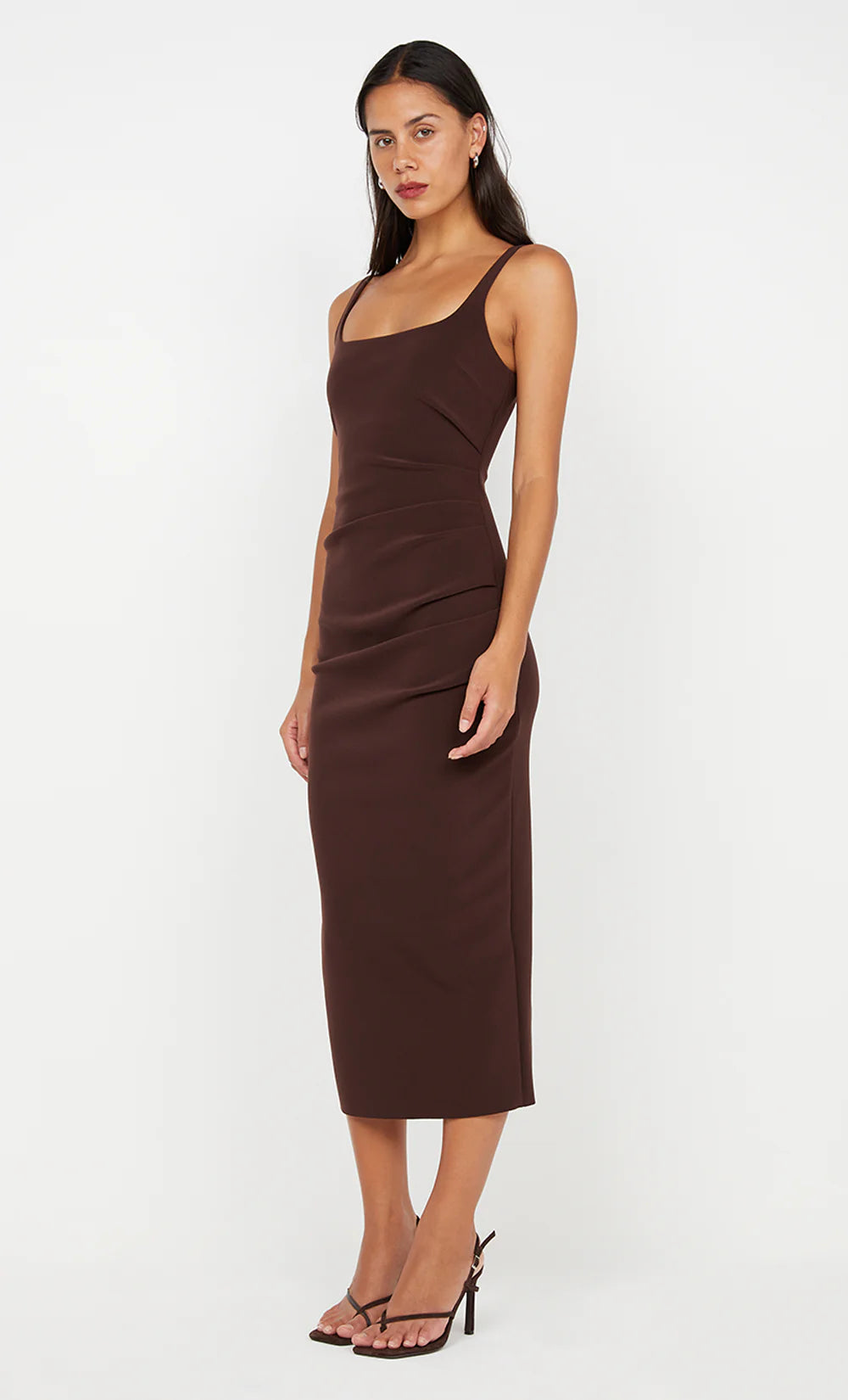 Bec & Bridge - Karina Midi Dress in Dark Chocolate