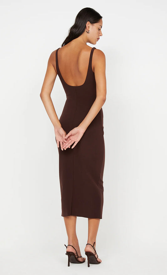 Bec & Bridge - Karina Midi Dress in Dark Chocolate