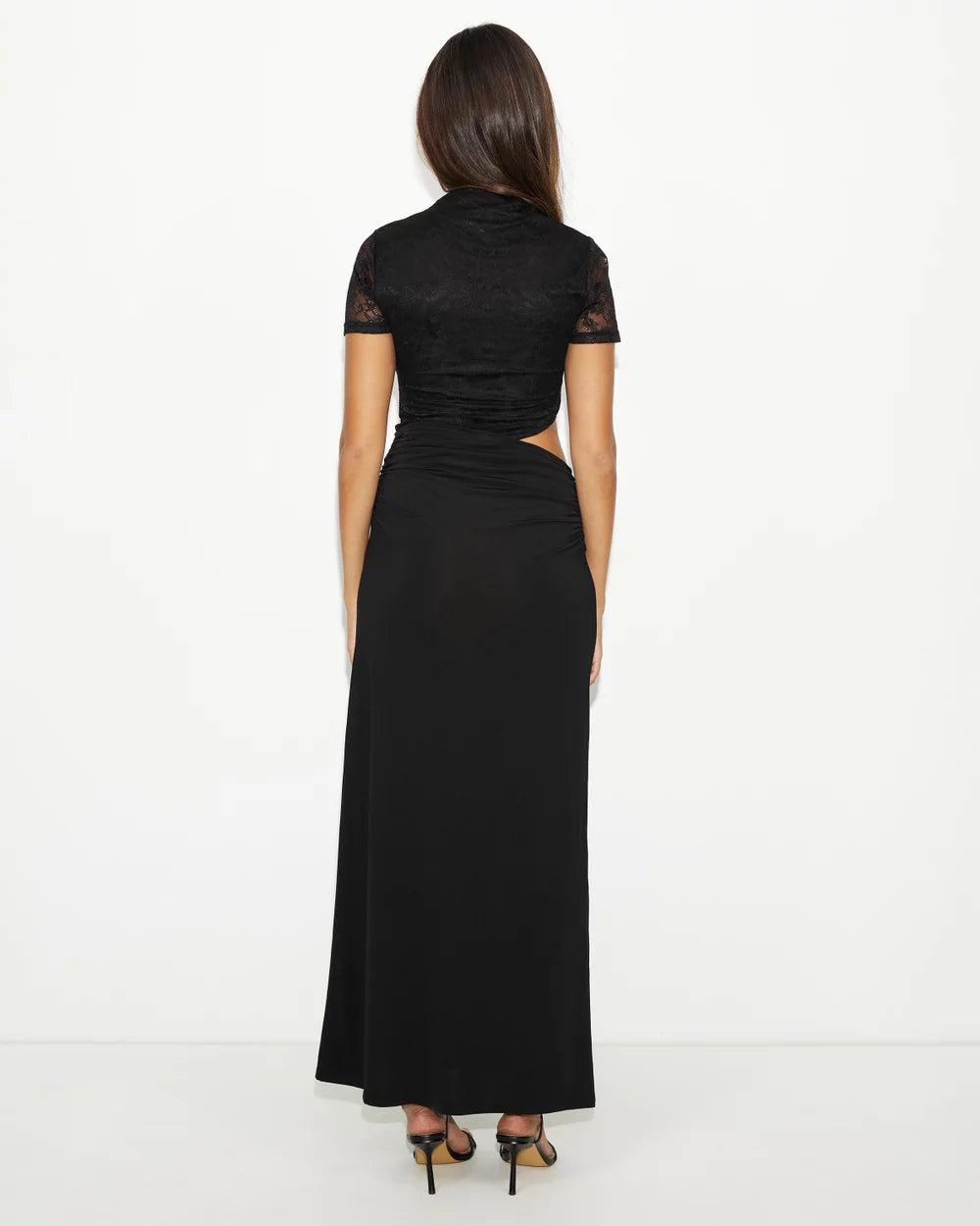 Dazie - Romance Cutout Lace Maxi Dress