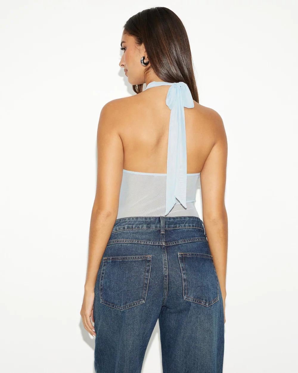 Dazie - Orchid Mesh Halter Bodysuit