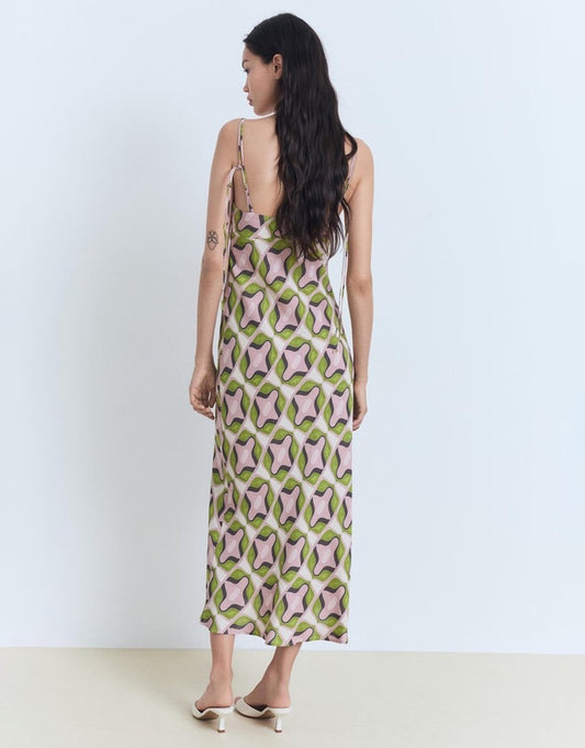 M.N.G - Cosmo Abstract Printed Midi Dress