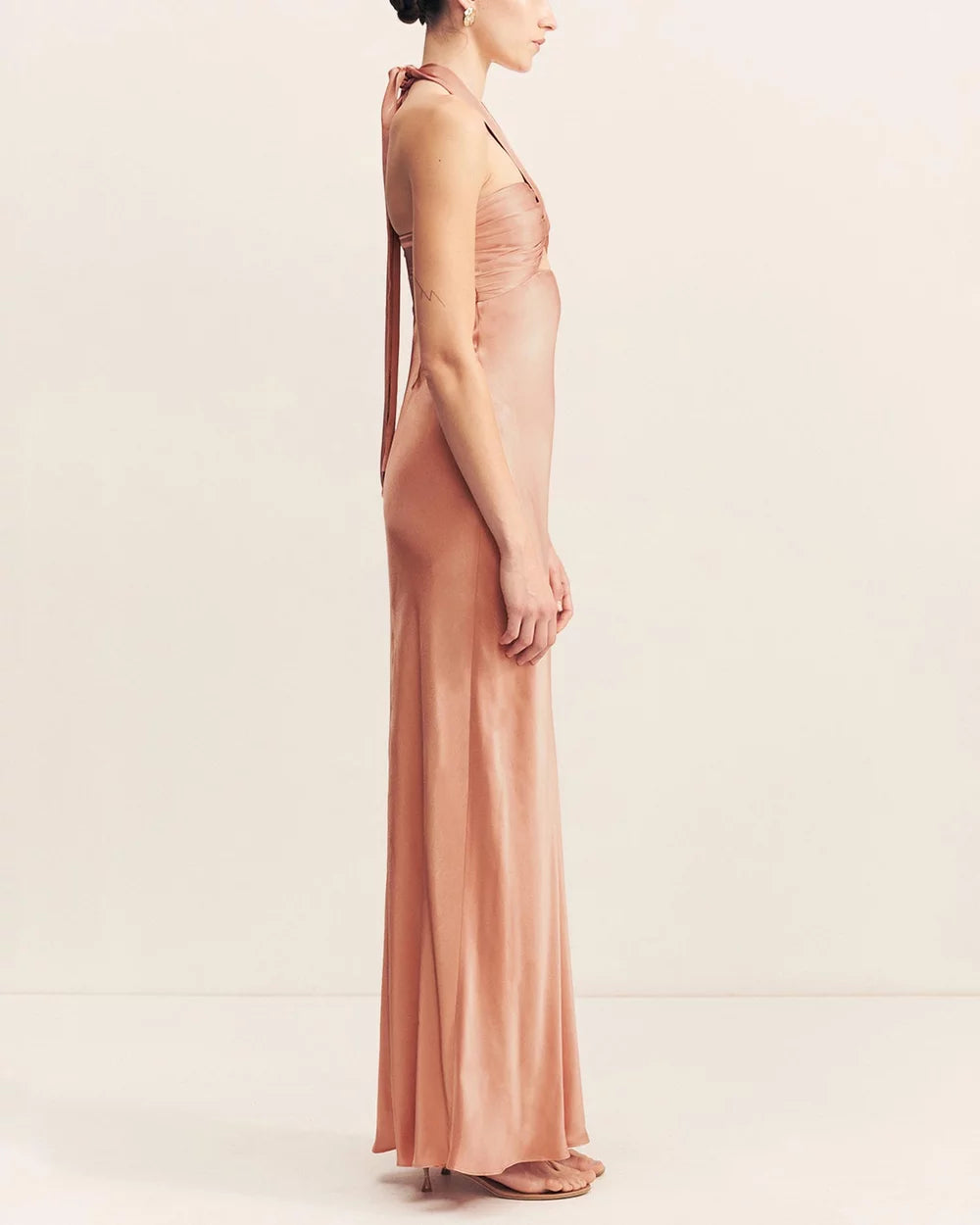 Shona Joy - La Lune Ruched Halter Maxi Dress
