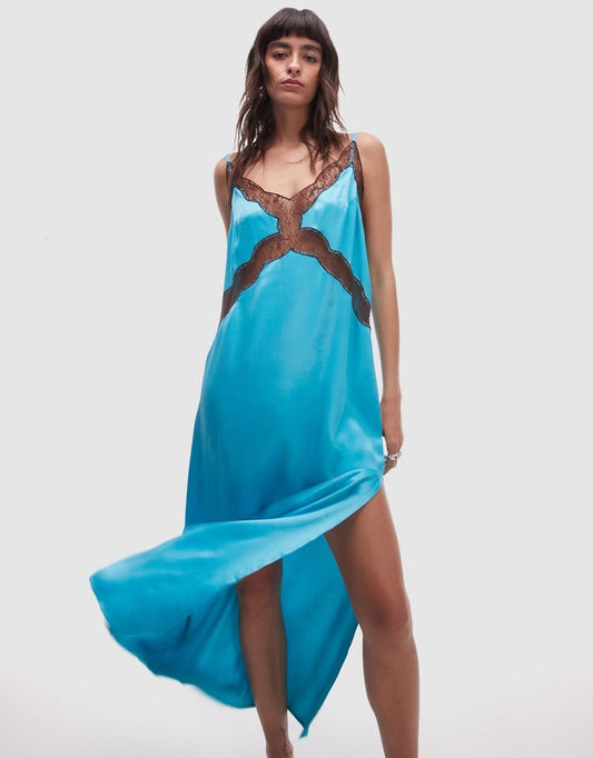 Top Shop - Lace Insert Midi Dress