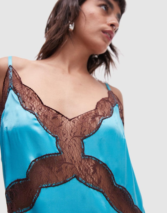 Top Shop - Lace Insert Midi Dress