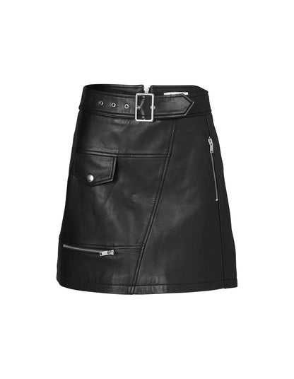 Ena Pelly Grace Leather Mini Skirt - Black